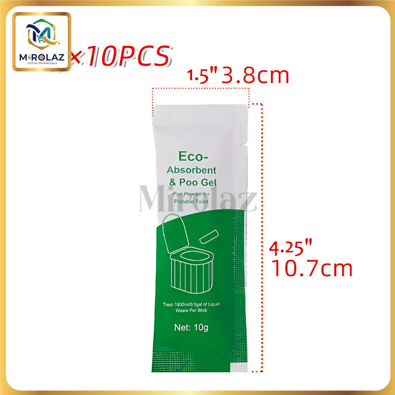 10g×10PCS Serbuk Ajaib Poo Gel, Serbuk Toilet Darurat, Mengubah Cairan Urine Cocok Untuk Perawatan M