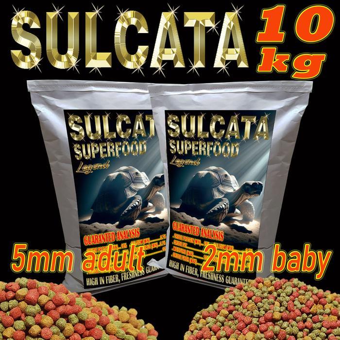 10KG SULCATA SUPERFOOD PELET SUPER MAKANAN SULKATA ADULT BABY BITES PAKAN KURA-KURA DARAT TORTO FOOD