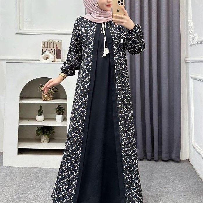 gamis abaya syarifah/gamis cardigan batik/gamismurah/gamis abaya