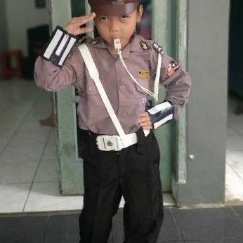 Diskon Baju Profesi Polwan Anak Hijab Kostum Polwan Anak Baju Polisi Anak