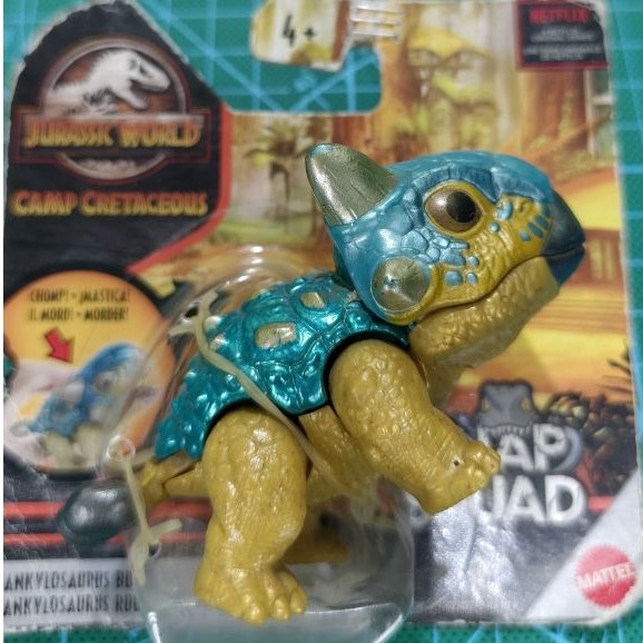 Jurassic World Snap Squad Ankylosaurus Mini Figure Original Mattel Dino