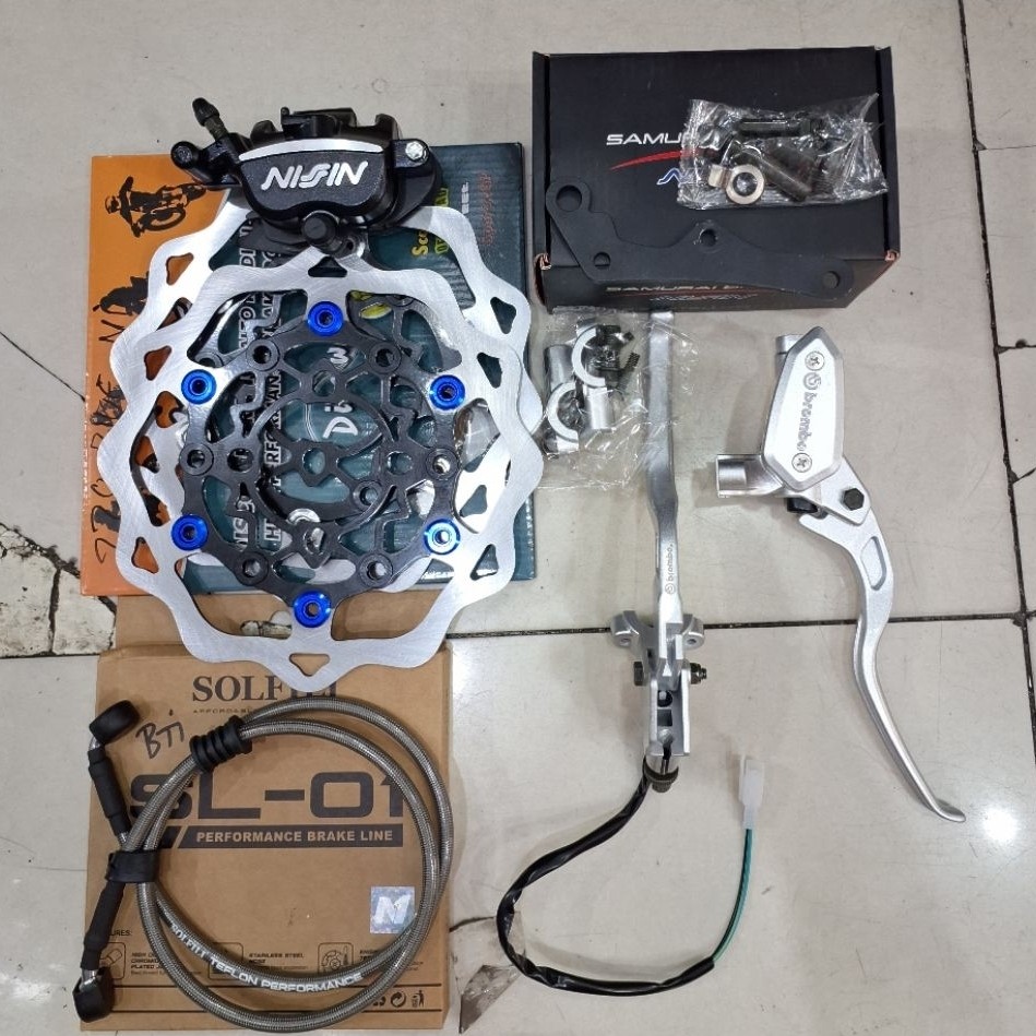 paketan rem depan satu set vario 125 scoopy beat disc220mm