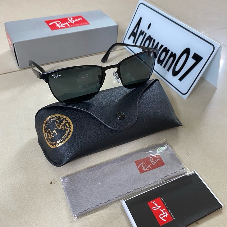 kacamata ray-ban rb 3508 full hitam sz 56