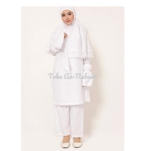 Setelan Baju Ihrom Wanita Lengkap - Baju Ihrom Jumbo Wanita - Perlengkapan Haji Dan Umroh Wanita