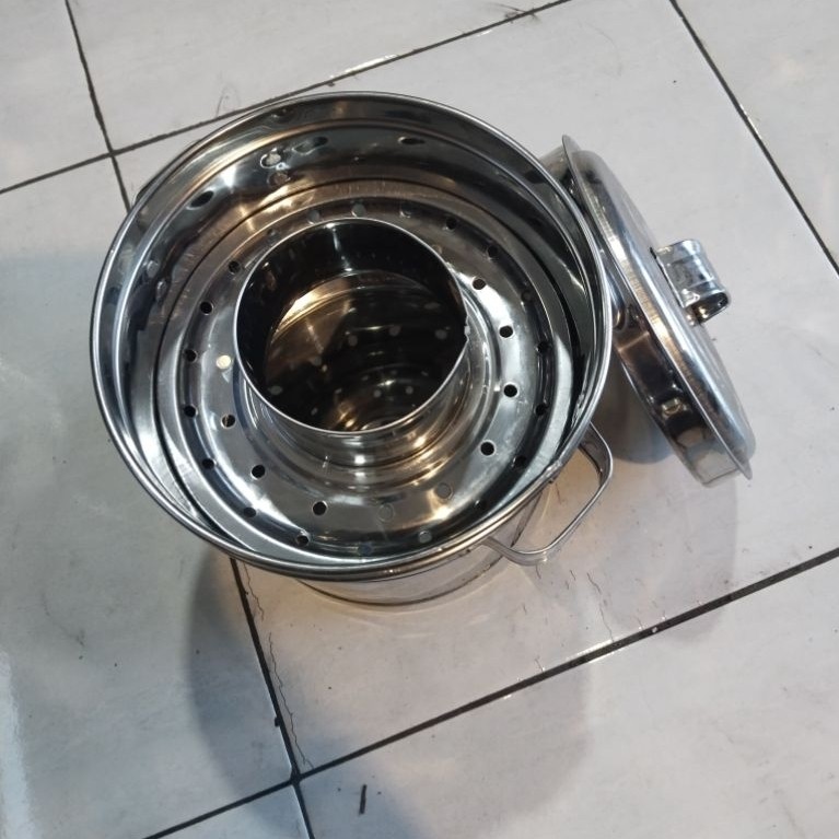 Dandang Bakso Tutup Biasa Bahan Stainless Steel