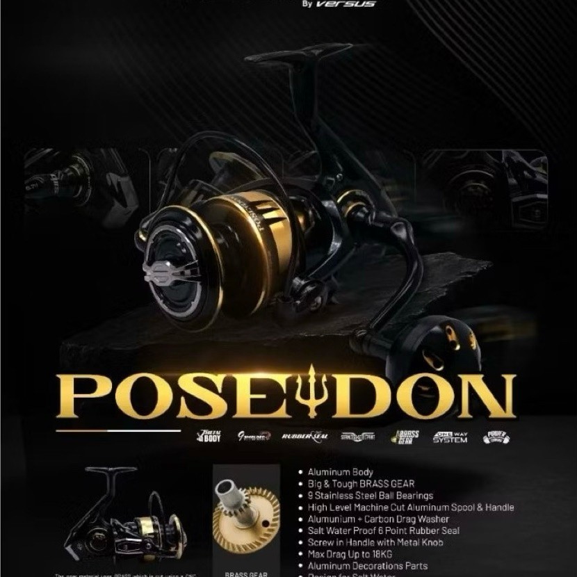 Reel Versus Go Strike Poseidon SW 6000 8000 PGPower Handle