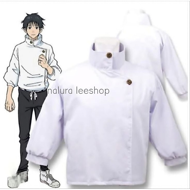 Kostum Karakter Anime Pria Setelan Baju Atasan dan Celana Sabuk Hitam Ukuran M hingga XXL