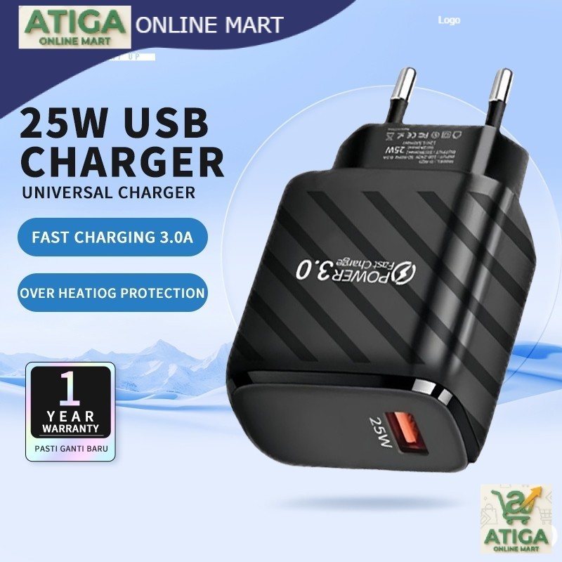 (ATG) DAP D-AQ5 Charger Power Delivery 25 Watt 3.0A Port USB Fast Charging - Garansi 1 Tahun
