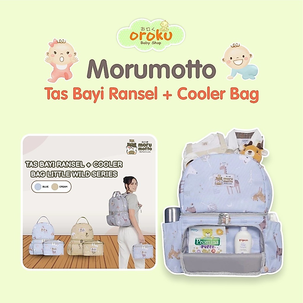 MORUMOTTO TAS BAYI RANSEL + COOLER BAG MMT7027 LITTLE WILD SERIES / TAS BAYI