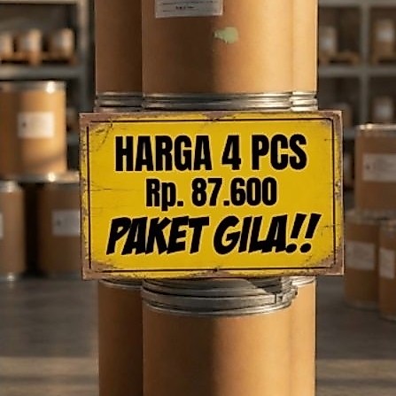 4 pcs kursi bulat cafe teras tong kardus duplex polosan bekas