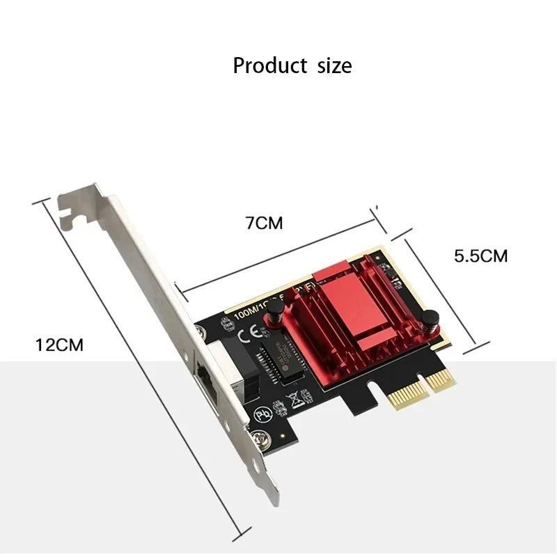 2500Mbps Wireless Network Card PCIE To RJ45 Adapter 25Gbps Ethernet Wired PCI LAN Controller Lan Car