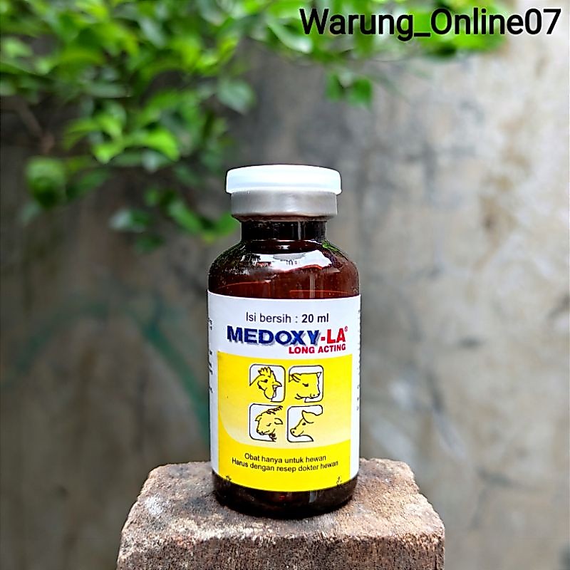 Medoxy LA & Medoxy L Inject 20ml Obat Injeksi Untuk Ayam Kucing Sapi Domba Kuda Sakit Snot Ngorok CR
