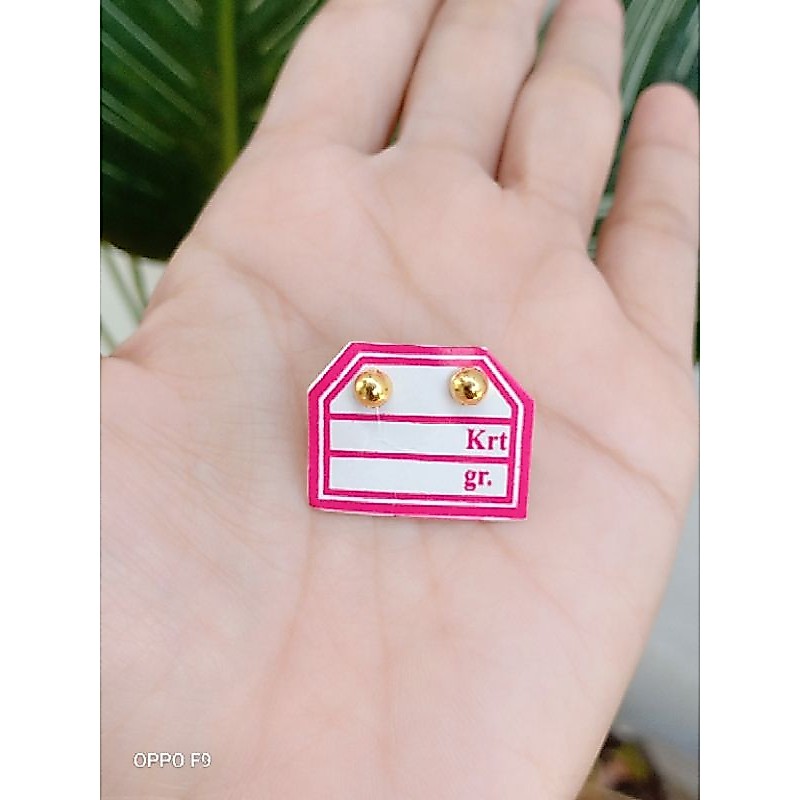 giwang bayi dn anak perak lapis emas 22k
