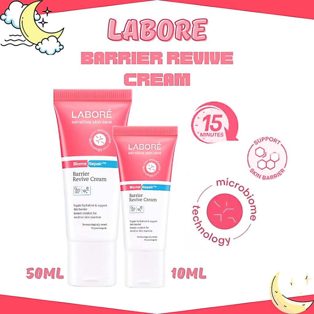 Labore Sensitive Skincare Biome Repair Barrier Revive Cream 10ml & 50ml/Krim Pelembab Kulit Sensitif