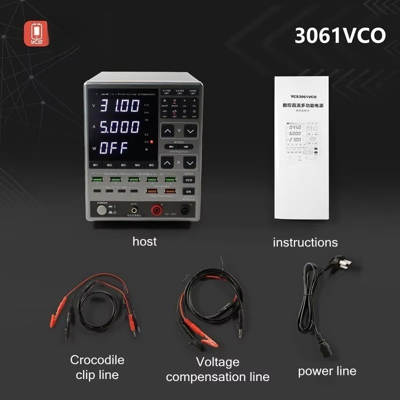 YCS 3061 VCO Adjustable DC Power Supply 30V 6A with OCP Protection