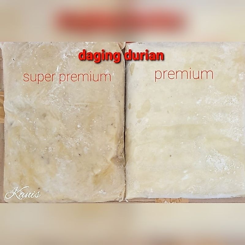 Daging durian kupas frozen / super / duren premium frosen / smoothies / jus