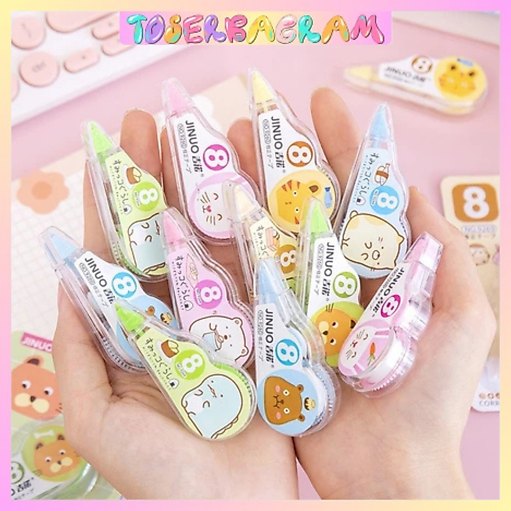 Correction Tape Estetik / Tip Ex Kertas / Stiker Tarik Putih Bersih / Correction Tape Aesthetic