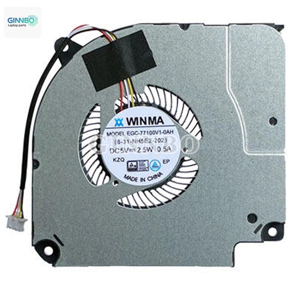 New Fan for Shinelon T3 PRO EGC-77100V1-0AH 6-31-NH5E2-202 EFC-70100V1-0AH Raator Thermal Laptop CPU