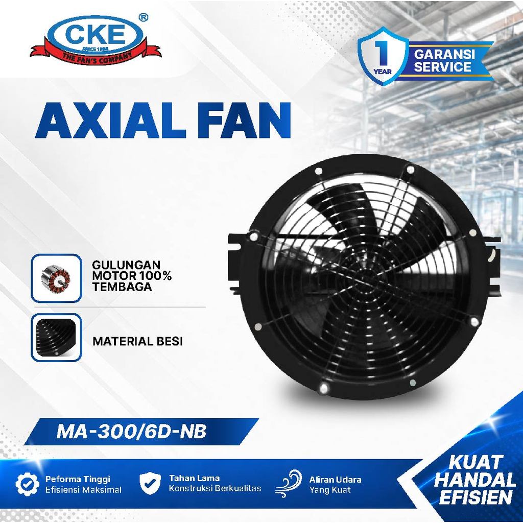 CKE Axial Fan Industri 220V Exhaust Blower Ventilasi Gudang Pabrik Workshop