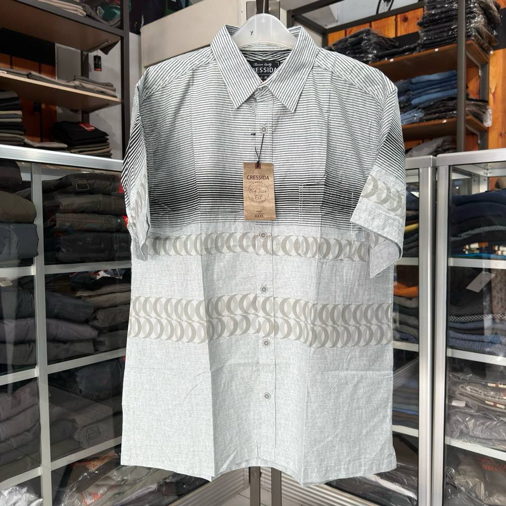 PROMO HITS KEMEJA BIG CRESSIDA Cressida Kemeja Jumbo Big Size Pria Original | Kemeja Pria Big Size L