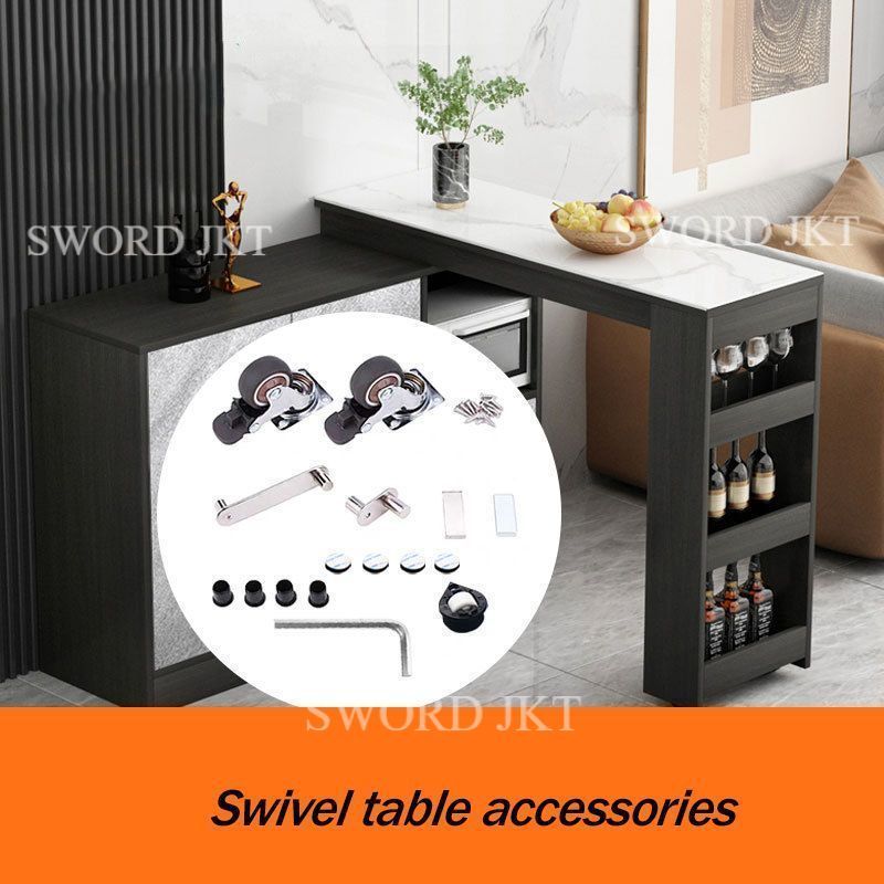 Engsel Meja Lipat Putar Dengan Roda Swivel Folding Table Hinge Tarik Dorong Hemat Ruang Engsel Meja 