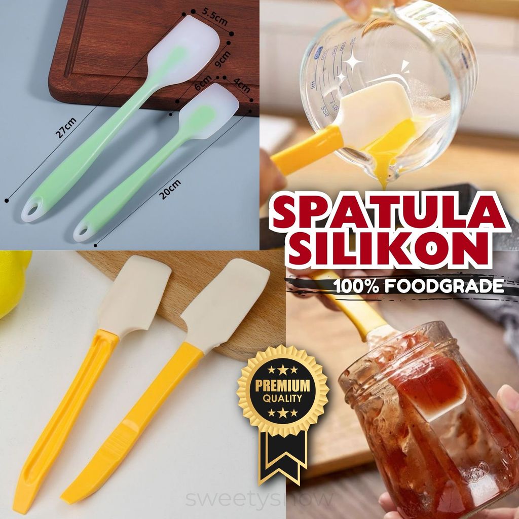 SPATULA SILIKON TAHAN PANAS / SOLET LENTUR / silicone scrapper anti lengket / sendok pengoles selai 