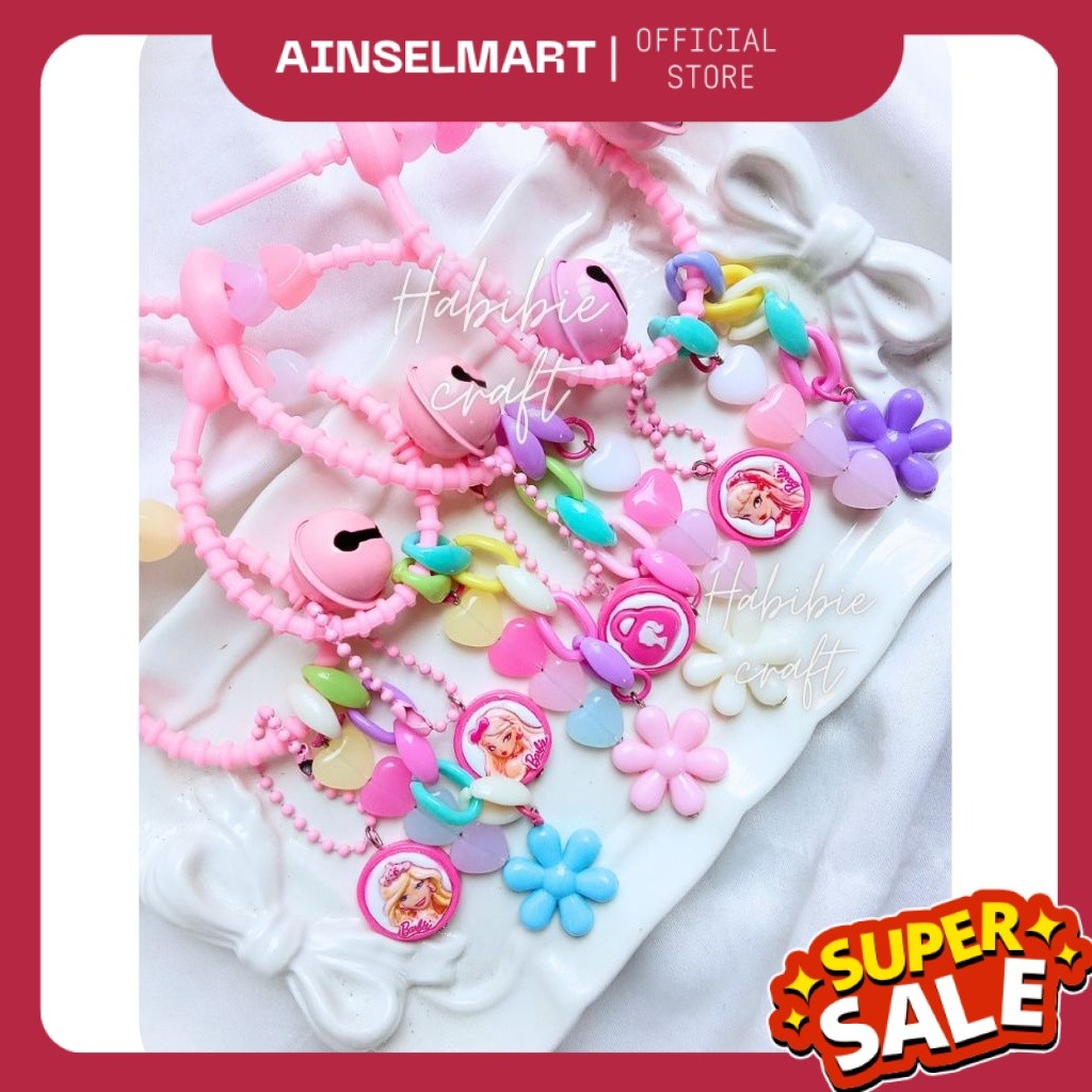 Key Chain Barbie Series by Habibie Craft Gantungan Kunci Boneka Tas Handphone Hape HP Pink Purple Im