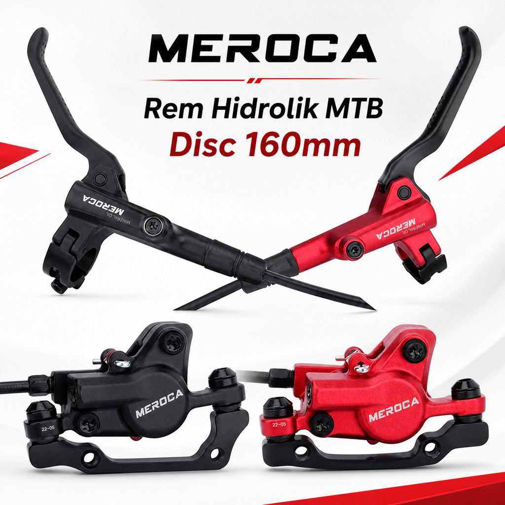 Meroca HD-800 Brakeset Brake Set Hidrolis Sepeda Rem Cakram Disc Brake Hydraulic Sepeda MTB