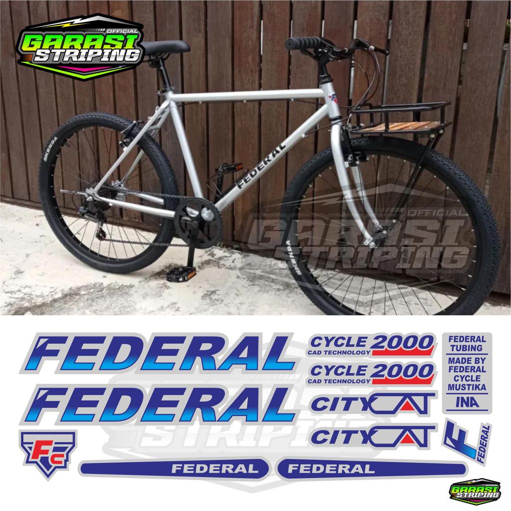 STIKER SEPEDA FEDERAL Cutting Sticker Sepeda FEDERAL CITY CAT 1 SET SEPEDA KALCER