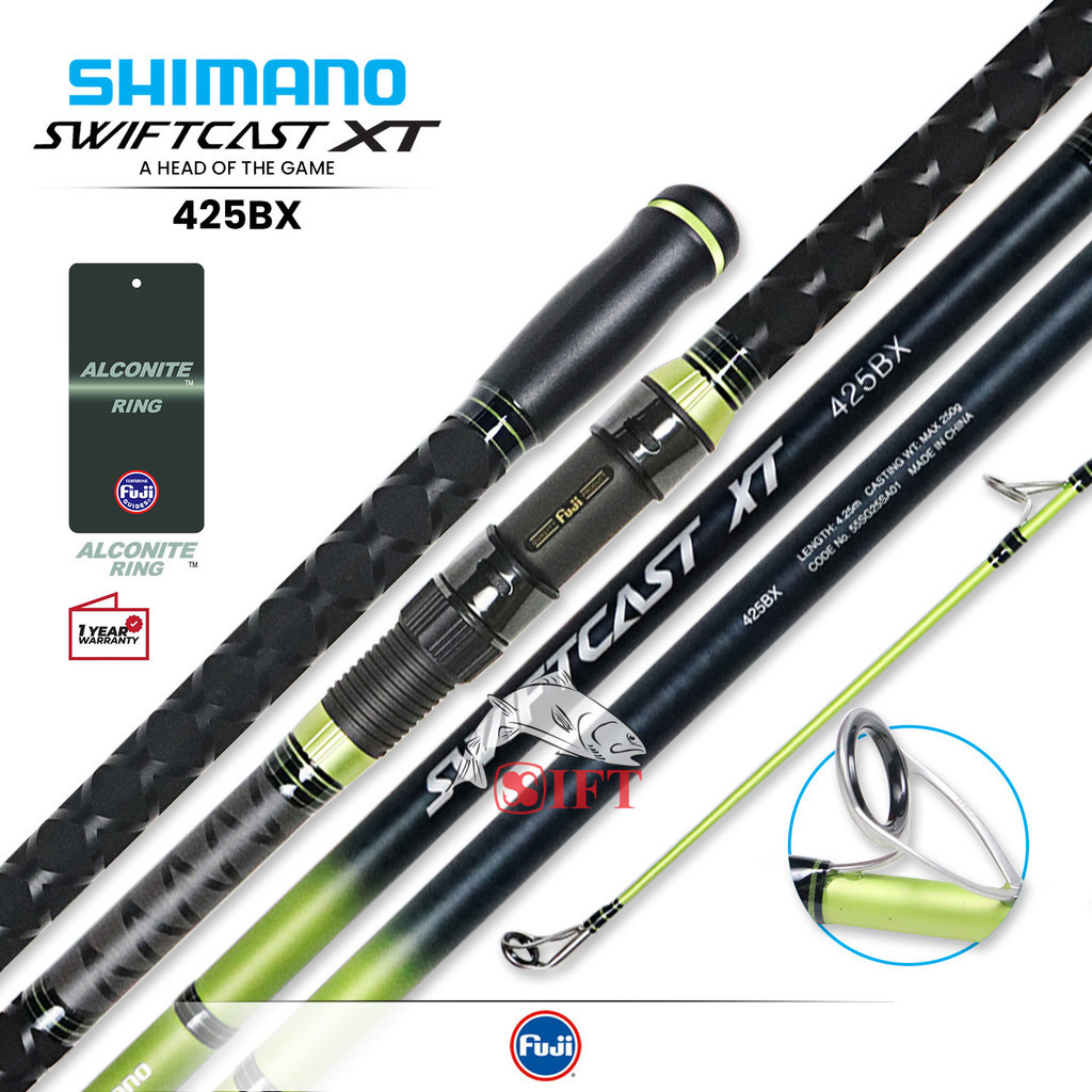Joran SHIMANO SWIFTCAST XT 425 450 480 M BX [2025] Sambung 3 | Fuji Guides + Seat | Surf Pasiran Pan