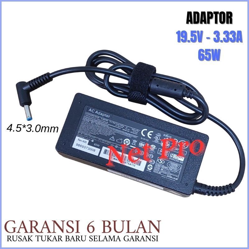 Adaptor Charger Hp Pavilion 14-n011TX 14-n270TX 14-n225TX 65W -NPRO