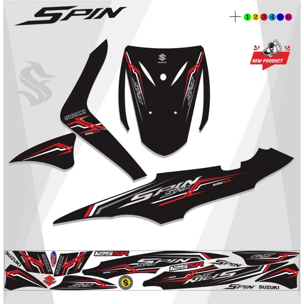 STRIPING POLET MOTOR SPIN / VARIASI STIKER SPIN 125 STIKER MOTOR