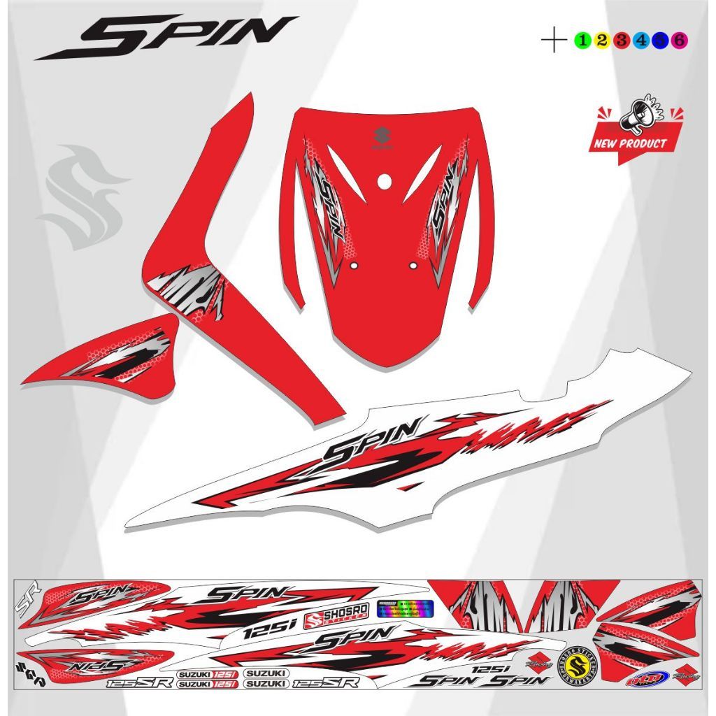 STIKER MOTOR SPIN / VARIASI TRIPING MOTIF BARU BUAT SPIN STIKER MOTOR