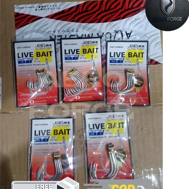 Live Bait JNB Mata Kail Jigging Hook Jig - 1/0