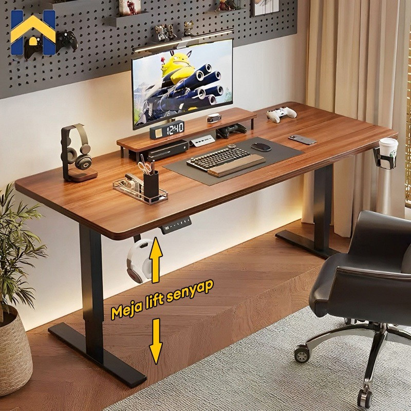 Meja Laptop Adjustable Meja Belajar Adjustable Meja Gaming Minimalis Meja Komputer Angkat listrik Se