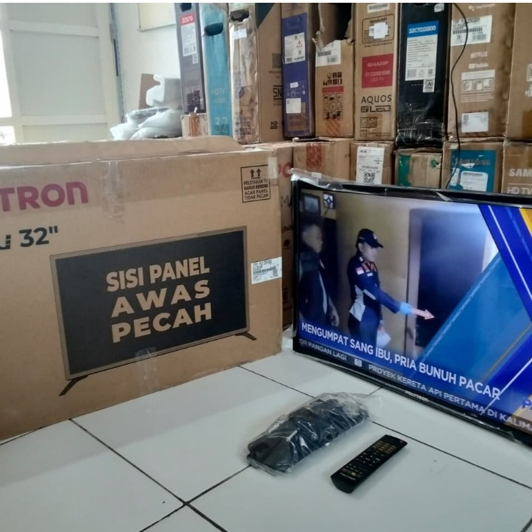 TV LED POLYTRON DIGITAL 32 INC SIAP PAKAI TANPA STB KONDISI BEKAS MASIH SEGEL (7658)