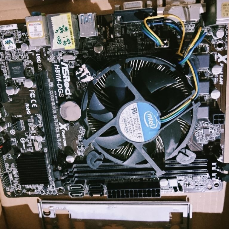 paketan mainboard h81 ASRock+ i5 4590