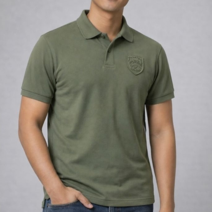 Kaos Polo Pria Oversized STARGOODFASHION BORDIR/baju kaos kerah pria/Kemeja Pria Lengan Pende kancin