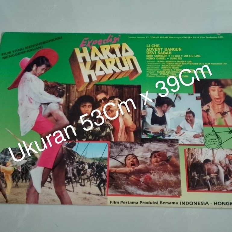 Poster Bioskop Lobby Card Bioskop Poster Bioskop Film Ekspedisi Harta Karun Original