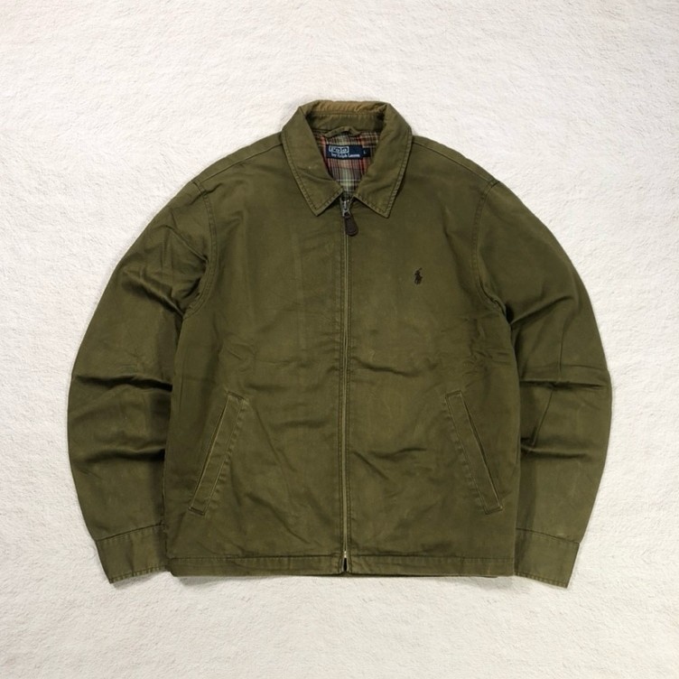 vintage Polo RL harrington work jacket olive green