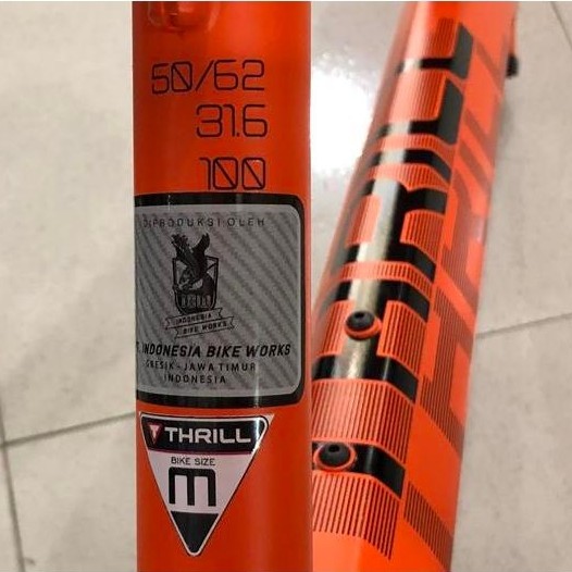 Frame Thrill Wreak Orange Abu Dirt Jump Inner Cable Alloy Dj Original