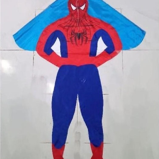 LAYANGAN KAIN KARAKTER SUPERHERO SPIDERMAN / Layang Layang Lipat