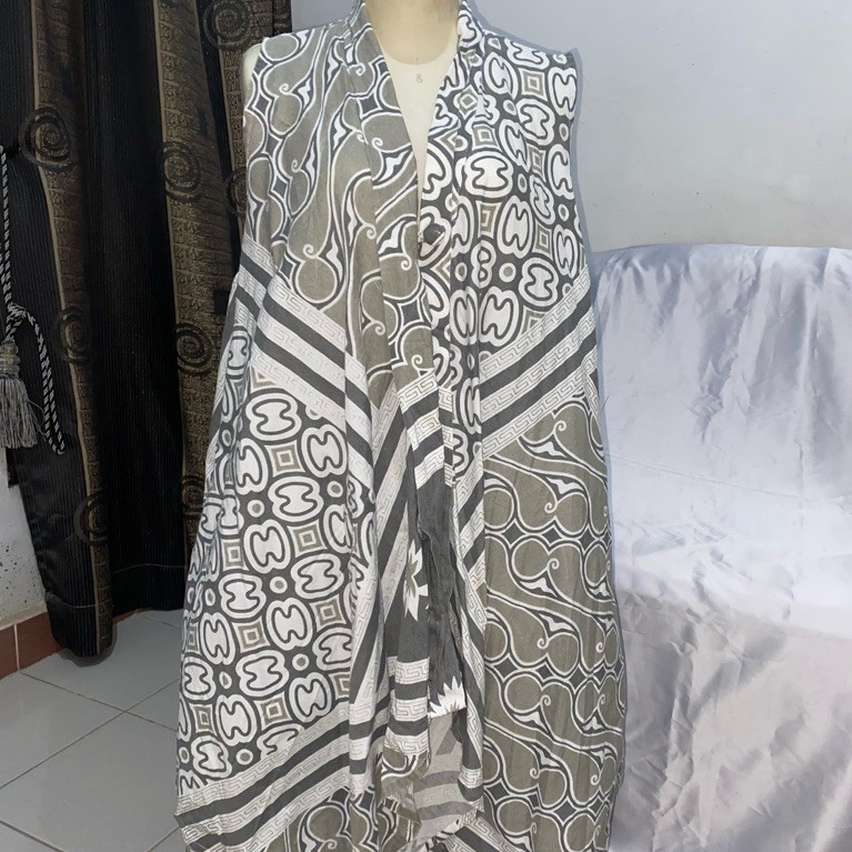 preloved one set baju dan celana kondangan batik