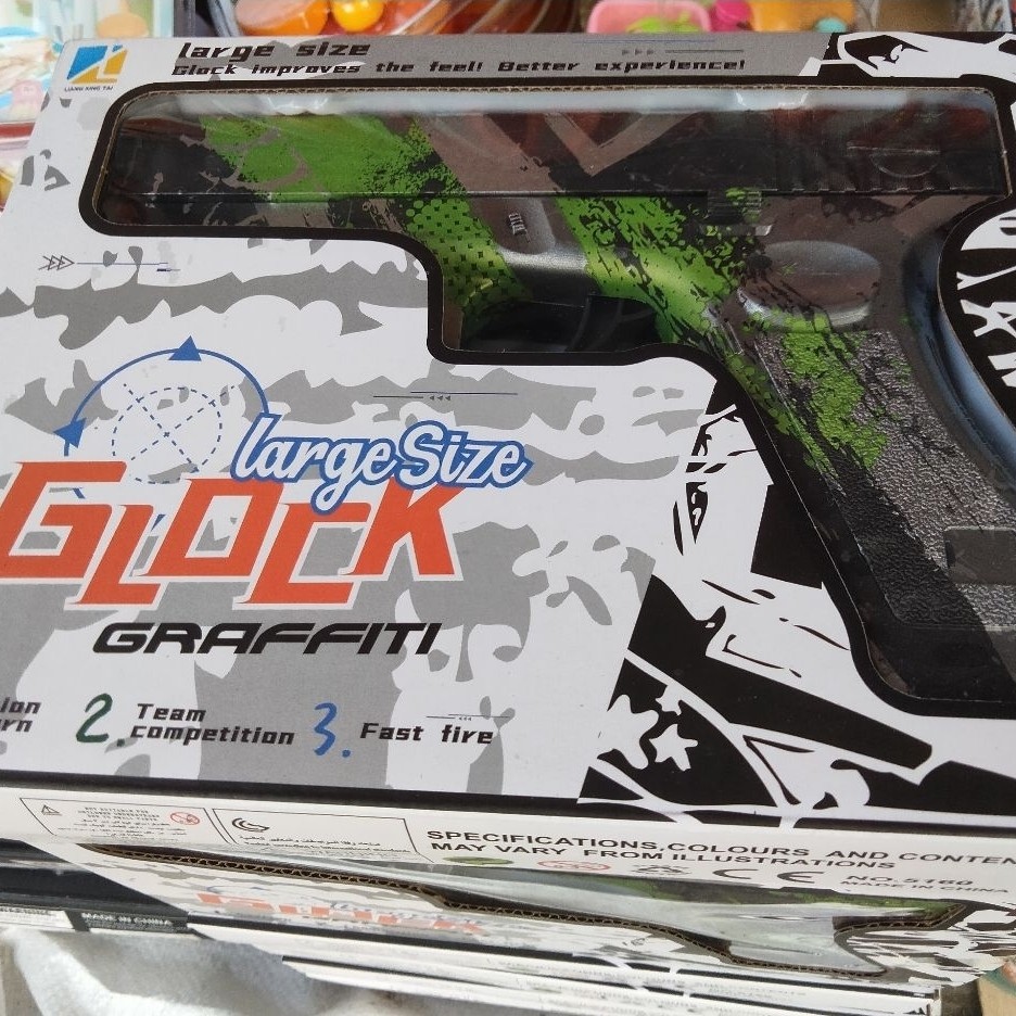Glock Graffiti Water Gel Blaster Manual Mainan Tembakan Peluru Gel blaster