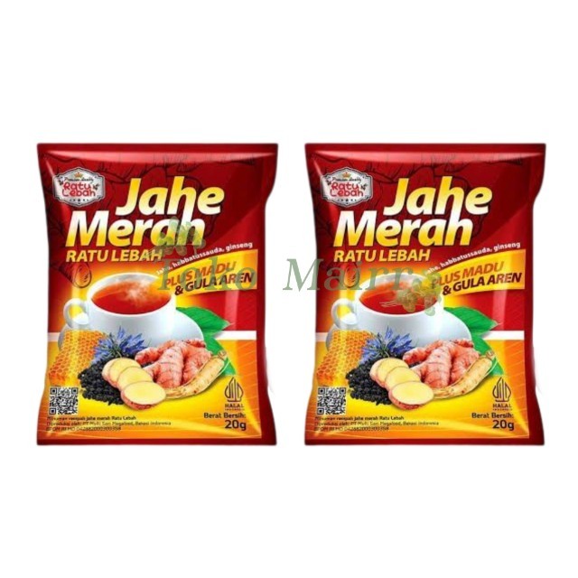2 SACHET Jahe Merah Ratu Lebah Sachet Minuman Jahe Instan Herbal Original