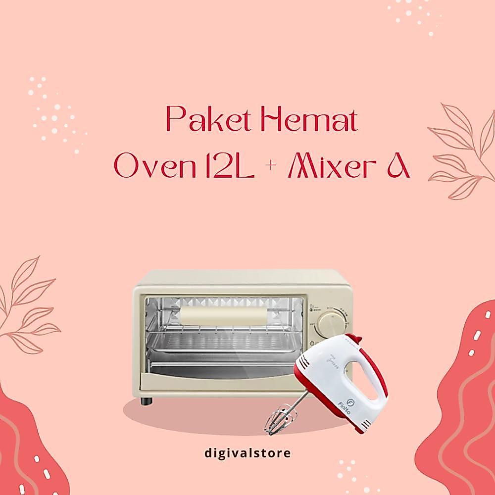 Paket Hemat Oven Listrik Mini 12Liter Free Mixer Tipe A-001 Diskon