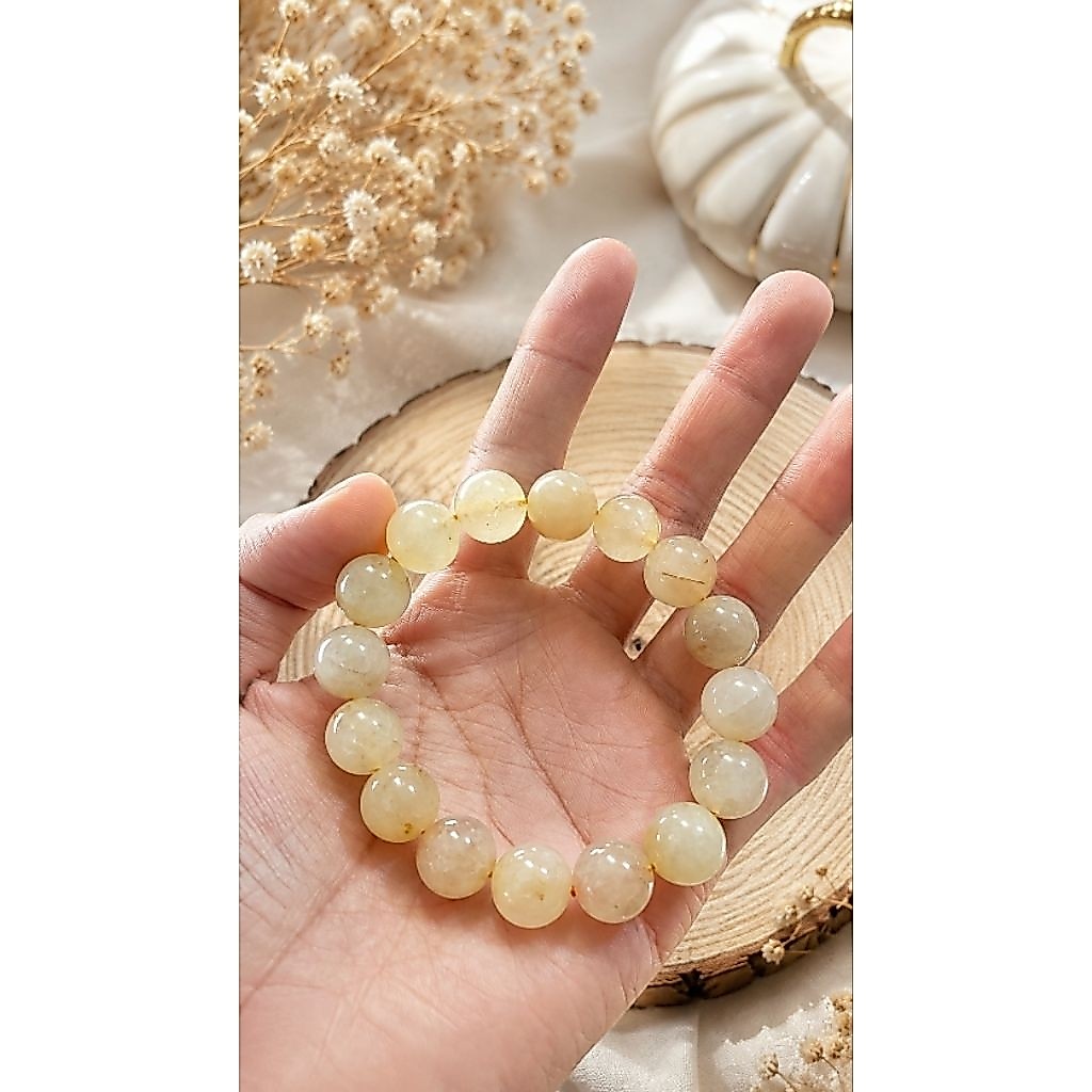 Gelang kecubung serat emas
