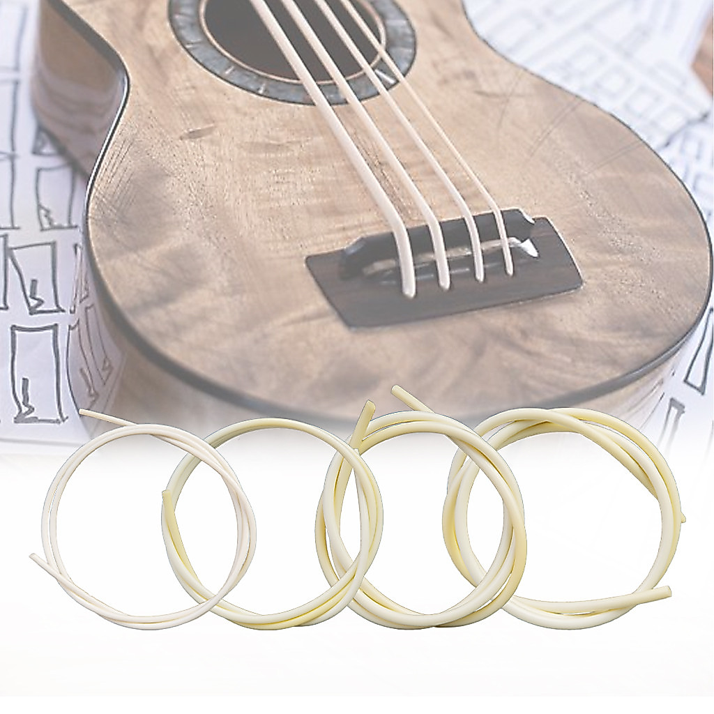 4PCS Aquila Ukulele Bass Ubass Strings Rubber Mateial Ubass Strings Ukulele Strings Bass Strings For