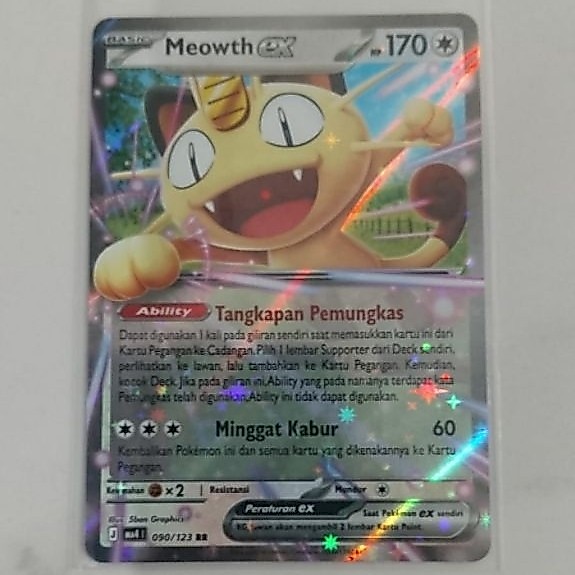 kartu pokemon tcg meowth ex RR