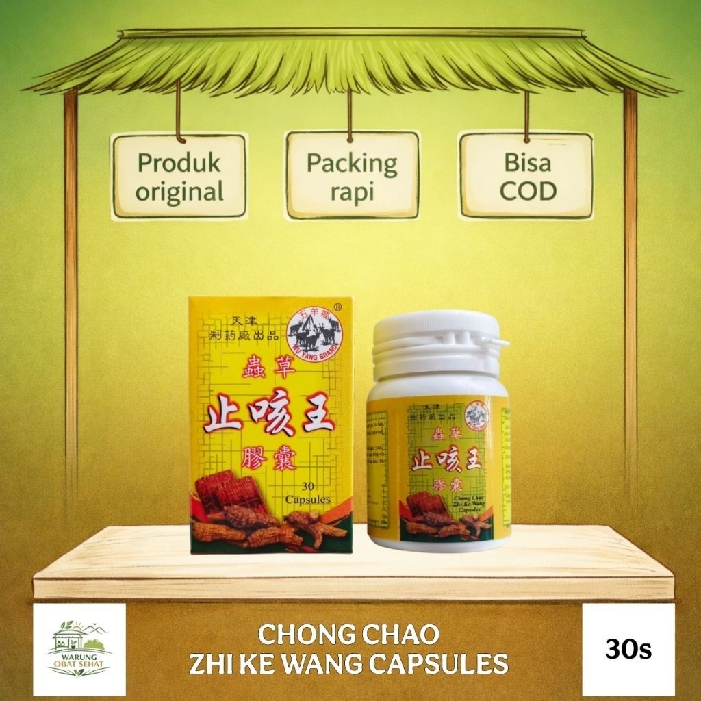 PROMO TERPERCAYA OBAT HERBAL - Chong Chao Zhi Ke Wang Capsule Obat Herbal China Untuk Batuk Berdahak